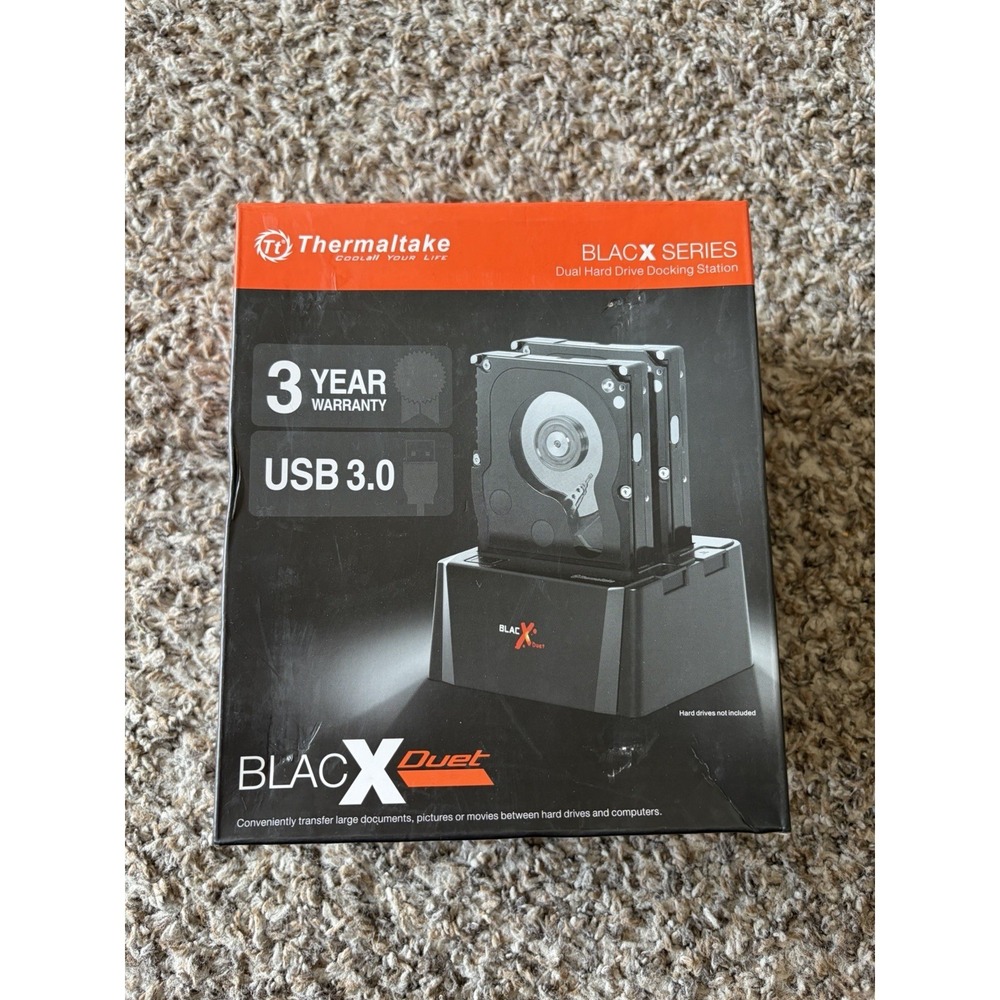 Thermaltake ST0014U BlacX  Dual SATA HDD Docking Station With Box And Cables